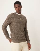 Selected Homme mock neck knitted jumper in green 