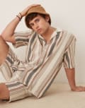 [Selected Homme] Selected Homme textured stripe shirt in multi (part of a set) XS Egret Multi Stripe