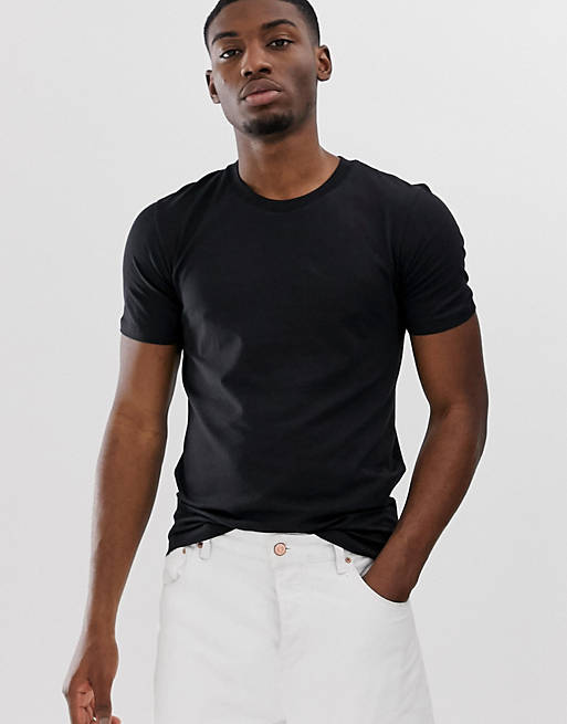T-Shirts & Vests Selected Homme 'The Perfect Tee' pima cotton t-shirt in black 