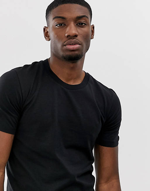 T-Shirts & Vests Selected Homme 'The Perfect Tee' pima cotton t-shirt in black 