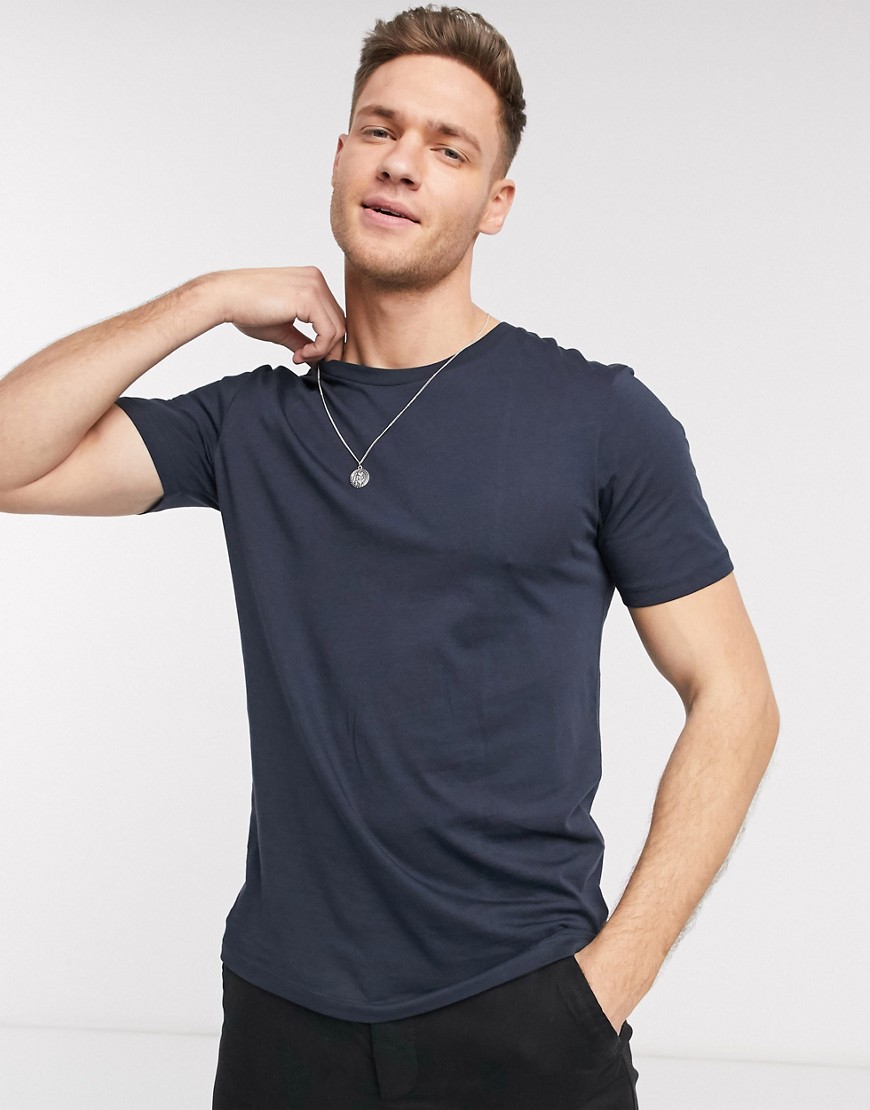 Selected Homme 'The Perfect Tee' pima cotton t-shirt in navy