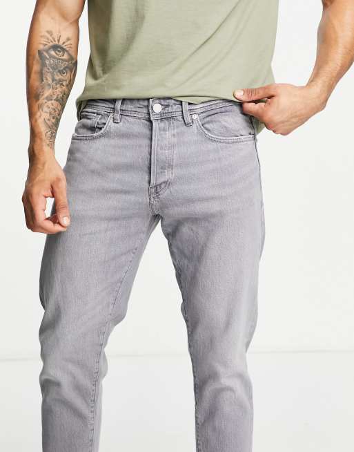 Selected Homme Toby jeans in slim tapered fit grey ASOS