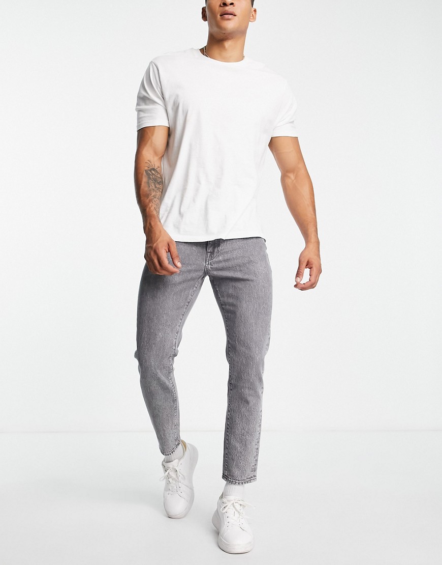 Selected Homme Toby slim fit jeans in gray wash