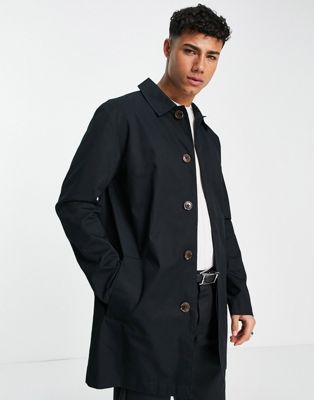 Selected Homme trench coat in black  - ASOS Price Checker