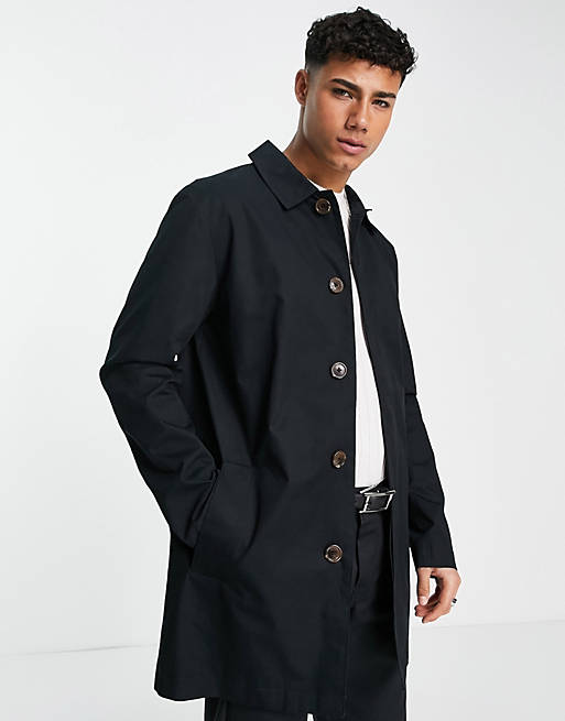 Selected Homme trench coat in black | ASOS