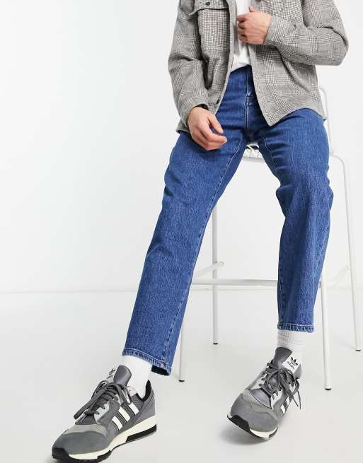 Selected Homme vaqueros Kobe loose fit de algodón en azul oscuro - AZUL