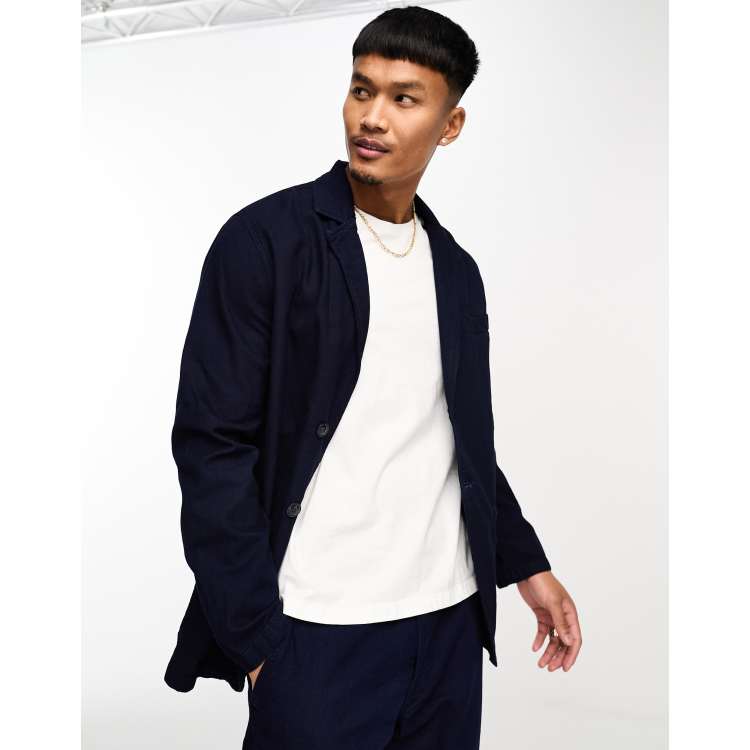 Veste indigo online homme