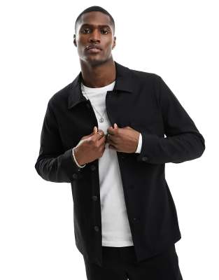 Selected Homme hybrid suit jacket in black  - ASOS Price Checker