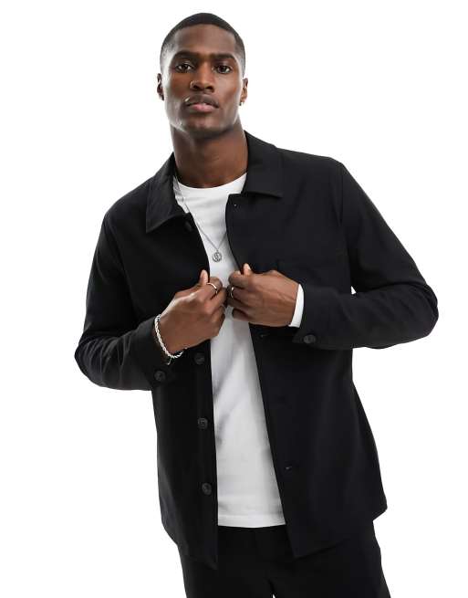 Selected Homme Veste de costume hybride Noir