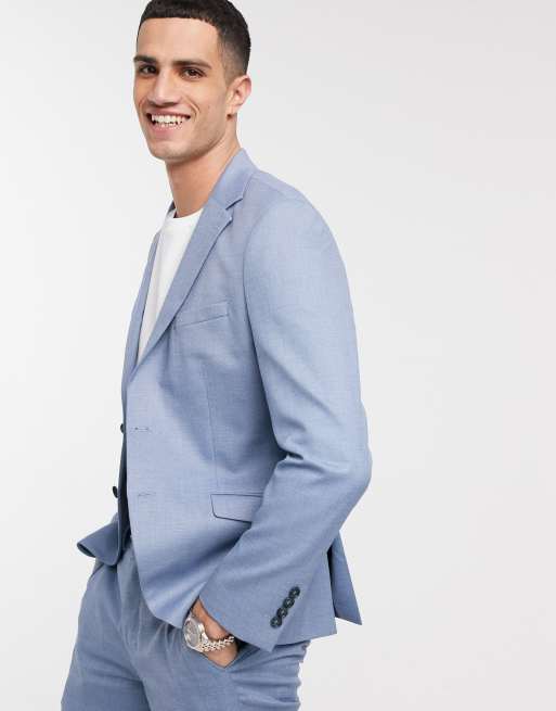 Selected Homme Veste de costume - light blue/bleu clair 