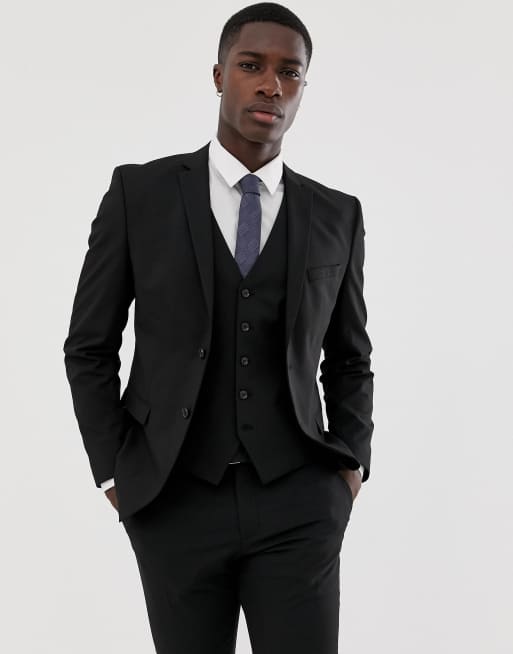 Selected Homme - Veste de costume stretch ajustée - Noir