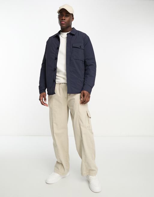 Selected Homme Veste de travail matelassée Bleu marine ASOS
