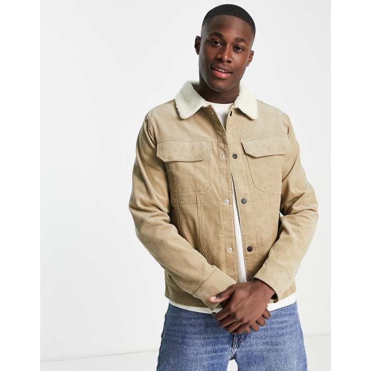 Veste velour 2025 col mouton homme