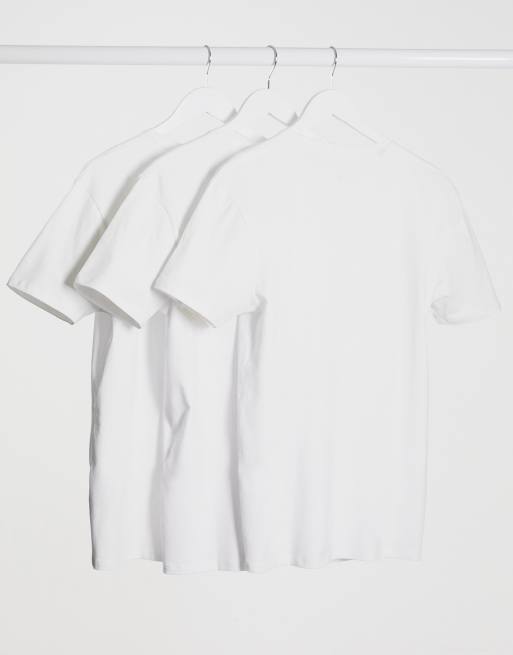 Selected Homme – Vita t-shirtar med rund halsringning i 3-pack, 2 av 4