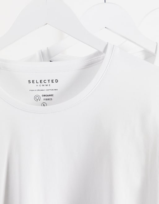 Selected Homme – Vita t-shirtar med rund halsringning i 3-pack, 4 av 4
