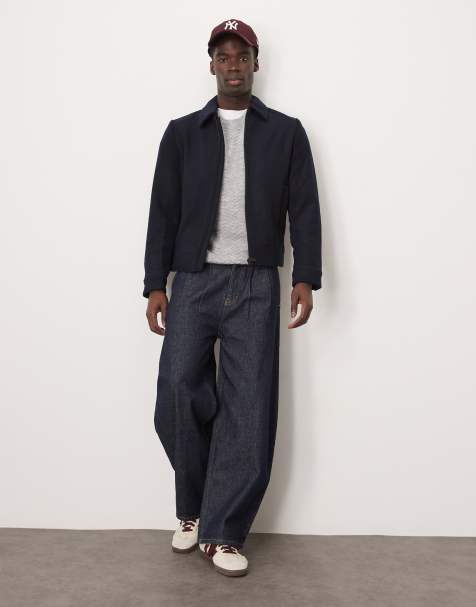 Selected Homme wool coach jacket in navy - view 1