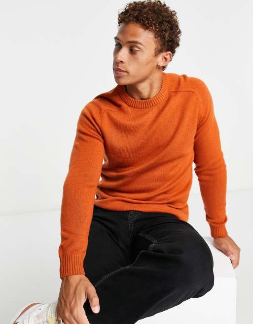 Inside Out Crew Neck Jumper - Luxury Orange