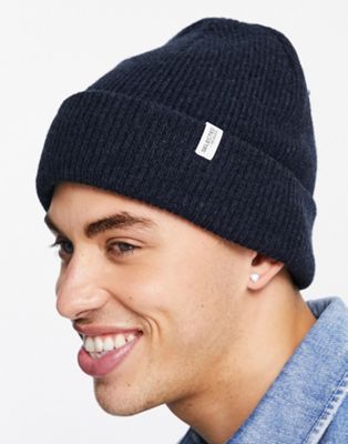 Selected Homme wool mix beanie in navy - ASOS Price Checker