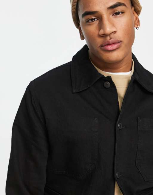 Selected Homme workwear jacket in black