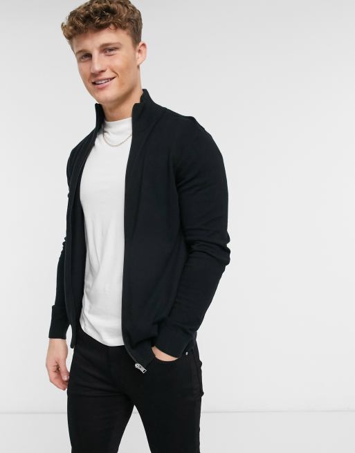 Cardigan best sale zippé homme