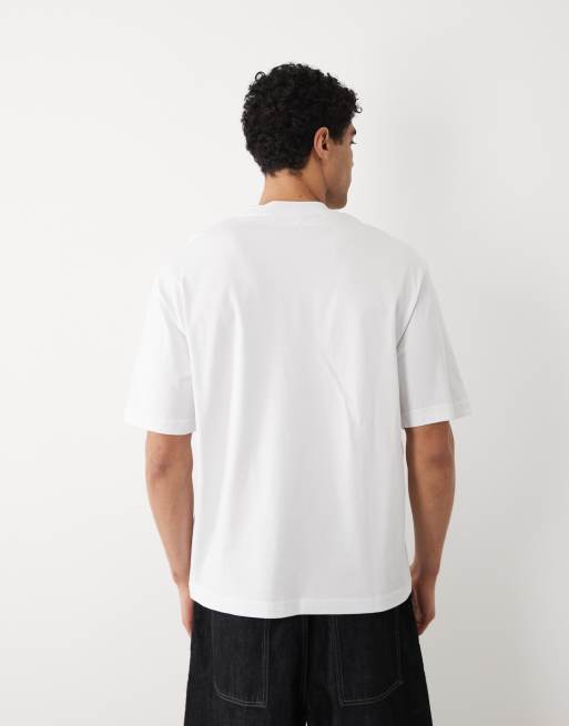 Selected - Hvid oversized T-shirt med sportsgrafik, 5 af 5