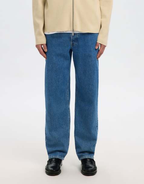 Selected - Jean ample - Bleu foncé - view 1