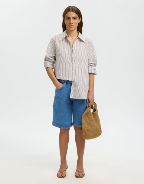 Selected – Jeansshorts in Mittelblau - view 1