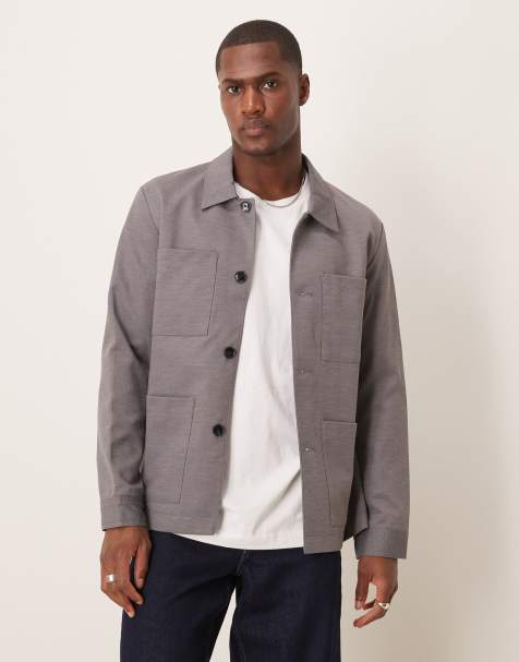 Selected jersey slim fit suit jacket in gray  - view 1
