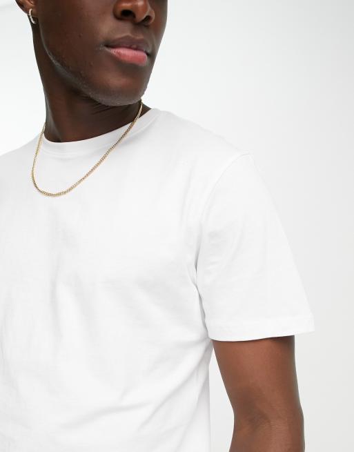 Selected - Katoenen T-shirt in wit  , 3 van 4