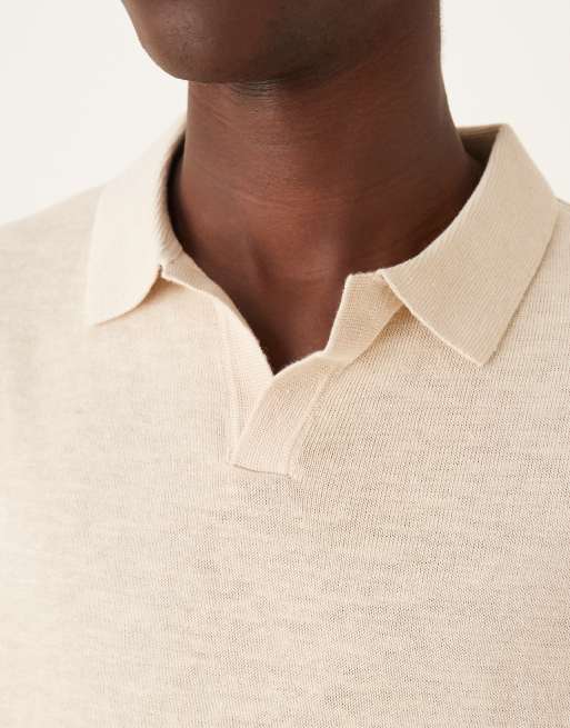 Selected knitted polo in cream , 5 of 5