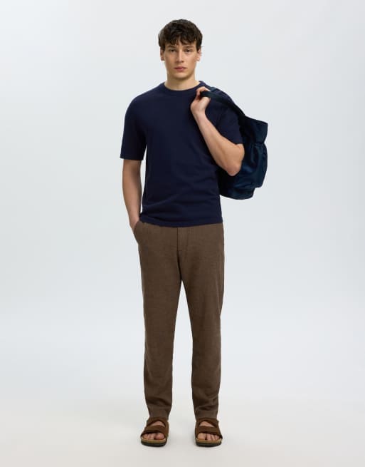 Selected Knitted top in navy blazer, 2 of 5