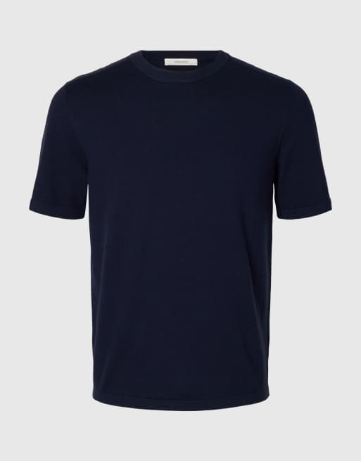 Selected Knitted top in navy blazer, 5 of 5