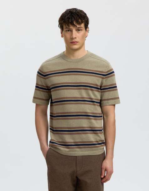 Selected Knitted top in vetiver 1 - view 1