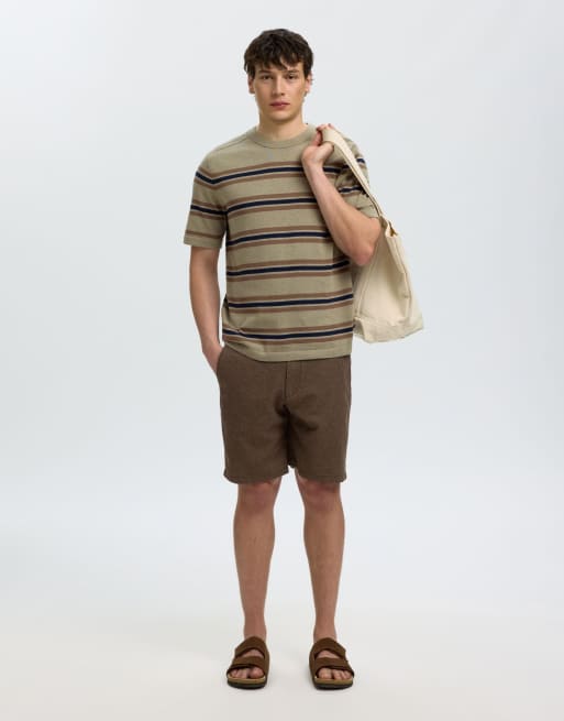 Selected Knitted top in vetiver 1, 2 of 5