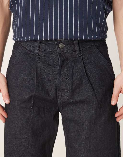 Selected - Kobe - Jean à pinces ample - Bleu marine foncé , 5 de 5