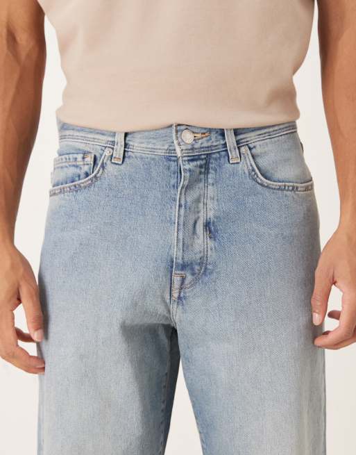 Selected - Kobe - Jeans ampi blu lavaggio medio , 5 di 5