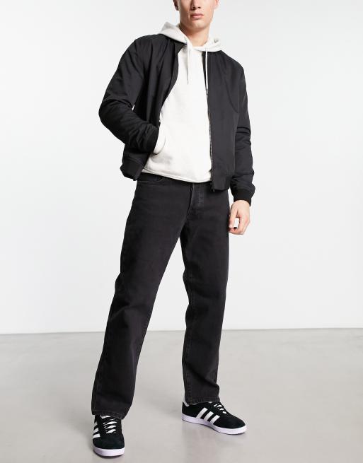 Selected Kobe loose fit jeans in washed black 