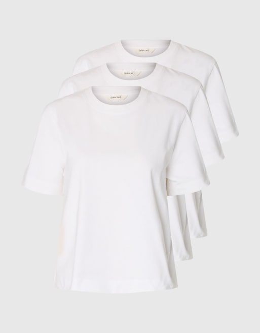Selected - Kridhvid T-shirt, 6 af 6