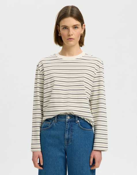 Selected Langarm-T-Shirt in Delicioso - view 1