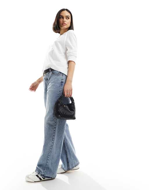 Selected – Langärmliges, kastiges T-Shirt in Weiß, 4 von 4