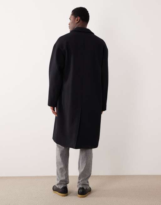 Selected - Lange jas van wolmix in zwart, 3 van 5