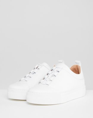 asos white platform sneakers