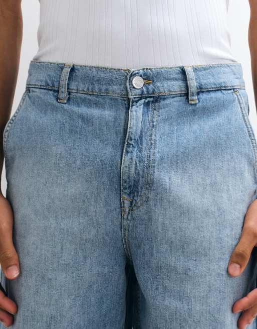 Selected leichte Denim-Shorts in Hellblau, 4 von 5
