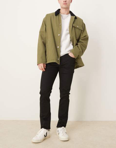 Selected Leon slim fit jeans in black  