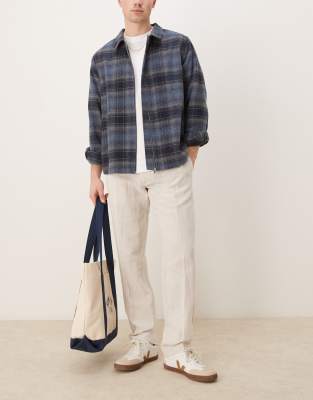 Selected - Leroy - Pantalon droit en lin - Crème-Blanc