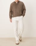 [Selected] Selected linen blend slim tapered pants in white L Cloud Dancer