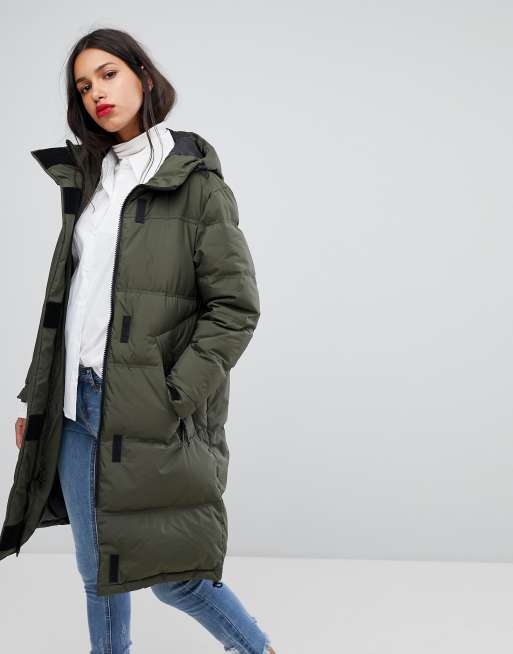 Selected Long Down Padded Coat | ASOS