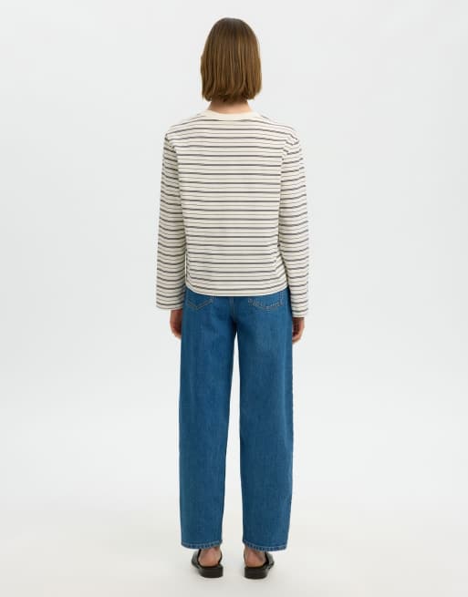 Selected Long-sleeved t-shirt in delicioso, 2 of 6