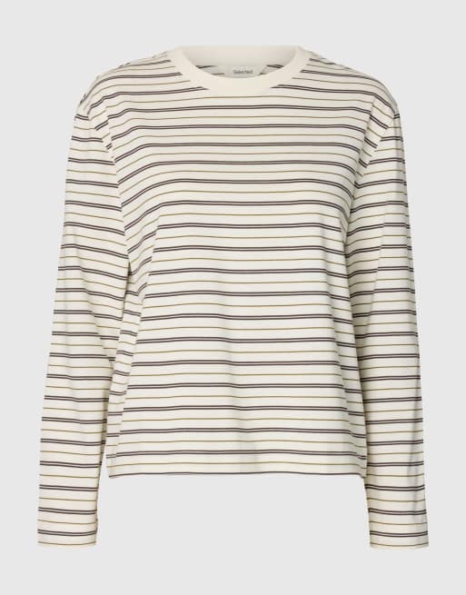 Selected Long-sleeved t-shirt in delicioso, 6 of 6