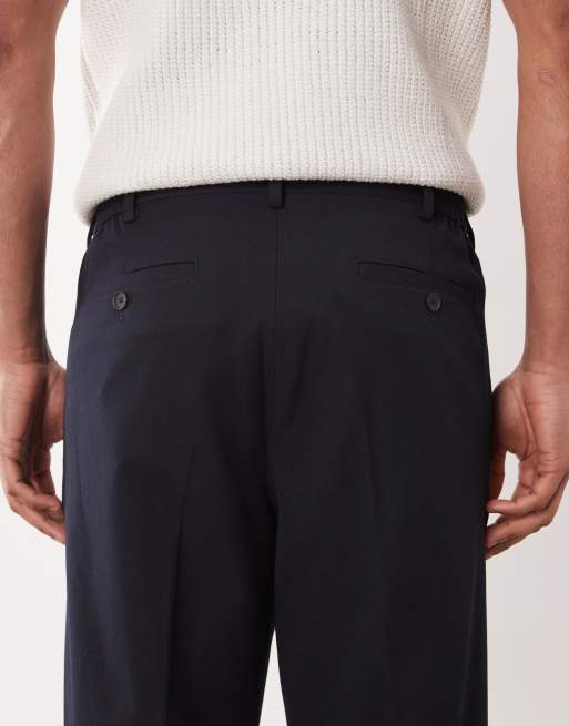 Selected loose pants in navy , 5 of 5
